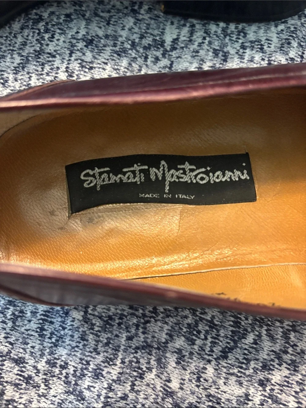 Stamati Mastroianni Men's Burgundy Leather Tassel Loafers